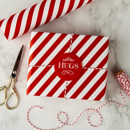 Classic Red & Stripes Reversible Wrapping Paper - Perfect for Gifts - 30" x 33' - Picture 5 of 6