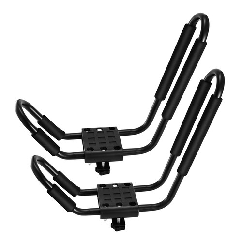 1 Pair J Bar Kayak Roof Rack Canoe Boat Surf Car Top Mounted +2 Tie Down Straps - Picture 6 of 10