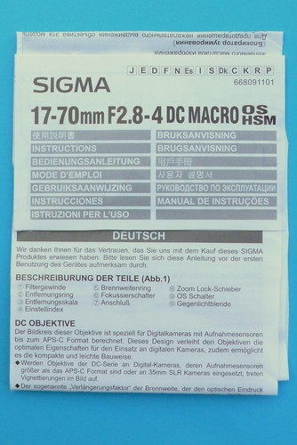 SIGMA 2,8/17-70mm DC Macro OS HSM für CANON EF - Bild 10 von 15