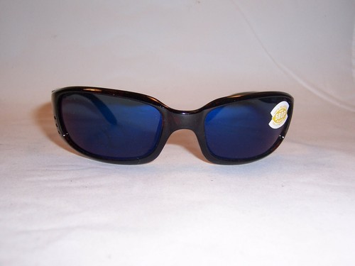 NEW COSTA DEL MAR BRINE SUNGLASSES TORTOISE/BLUE MIRROR 580P $189 AUTHENTIC - Picture 5 of 8