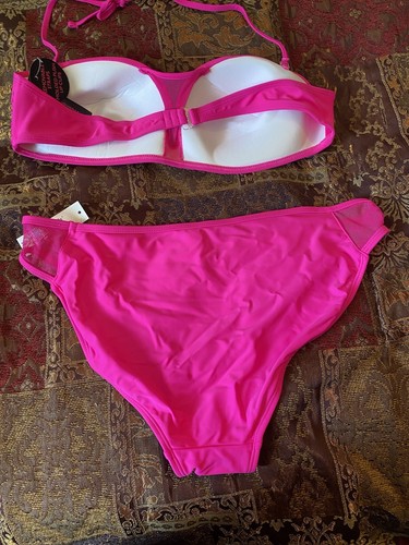 Juniors No Boundaries Hot Pink Convertible XL bikini set- new - Picture 11 of 11
