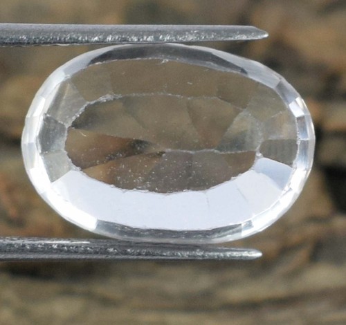 Weißer Montana Saphir 9 Kt/13 mm natürlich oval lose Edelstein zertifiziert B97924 - Bild 6 von 6