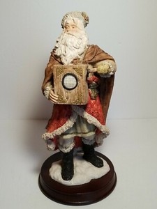 St-Nicholas-And-Me-11-034-1994-Old-World-Christmas-Santa-Claus-Statue-On-Wood-Base