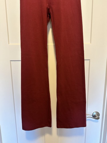T Party Women High Waist Maroon Burgundy Flared Yoga Pant Medium NWT - Picture 3 of 10
