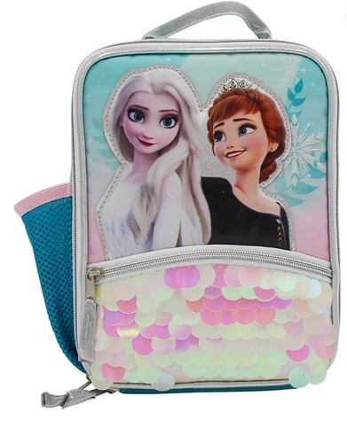 DISNEY FROZEN ELSA & ANNA BPA-Free Insulated Lunch Tote Box w/ Bottle Pocket NWT - Picture 4 of 5