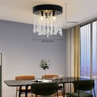 11.81x8.66" Modern Stainless Steel Crystal Fixture Ceiling Light Home Decoration