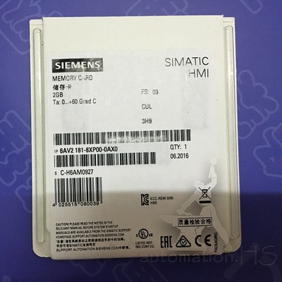 Siemens Simatic 2G Memory Card 6AV2 181 8XP00-0AX0 Unused Unopened