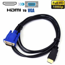 1.8m 1080P HDTV HDMI Male to VGA Female Video Converter Adapter Cable for PC DVD