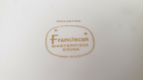 Rare Vintage Gold Franciscan Renaissance Masterpiece Dinner Plate China 10 1/2. - Picture 4 of 4