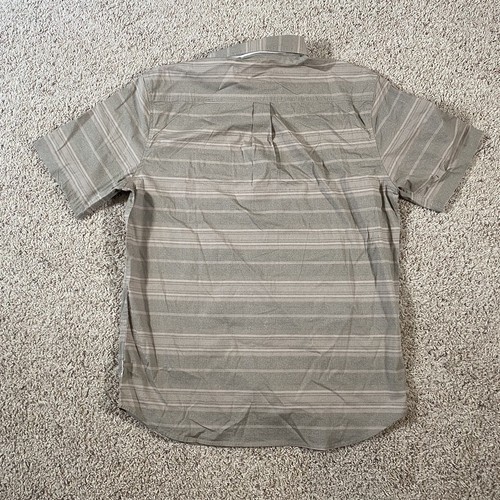 Camicia Voyager maniche corte stretch abbottonata coleottero marrone chiaro a righe taglia media - Foto 7 di 10