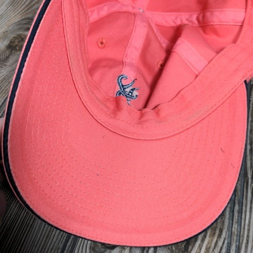 Browning Mens Hat Peach Snapback Adjustable Trucker Back Cap Navy Logo - Picture 7 of 8