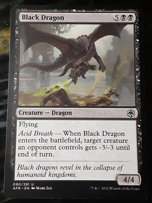 Black Dragon FOIL , Adventures Forgotten R , NM ,MTG,FREE