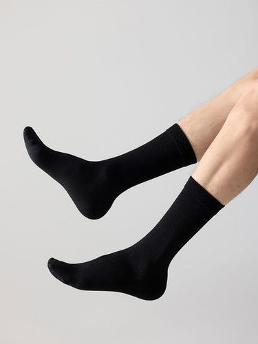 5 Pairs Men's Solid Color Cycling Calf Socks Sports Socks Stretch Breathable Swe - Picture 9 of 32