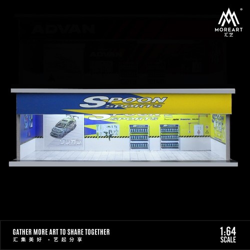 1/64 Diorama Car Garage Model LED Lighting City Car Showroom Scene Display Model - Picture 58 of 66