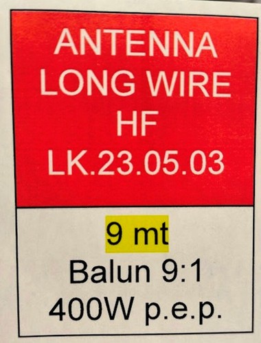 ANTENNA FILARE hf LONG WIRE scegli modello7,5-9-16,2-22-30mt di lunghezza endfed - Foto 7 di 15