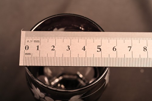 Traditional Craft Edo Kiriko Mini Pair Glass Cups Grape pattern [Exc] 1day Ship - Picture 16 of 17