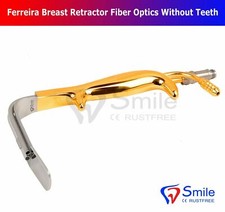 Ferreira Breast Augmentation Retractor Fiber Optics Plain Blade 25mm X 150mm -CE