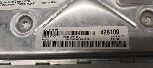Módulo de control informático del motor Jeep Wrangler 2016-2018 ECU OEM - Imagen 17 de 22