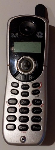 Used Silver GE-brand Cordless Telephone with Base (Model 25846EE1-B) - Zdjęcie 2 z 5