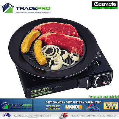 Butane Stove Gasmate Gas Grill Griddle Pan BBQ Porcelain Plate Kit No Stick Fat eBay