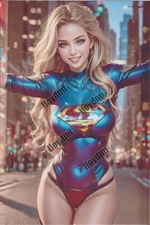 Supergirl [4x6] GLOSSY ART PRINT ANIME AI WAIFU