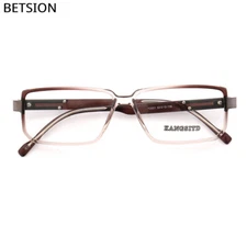 Full Rim Men Rectangular Eyeglasses Frames Women Square TR Metal Glasses Eyewear