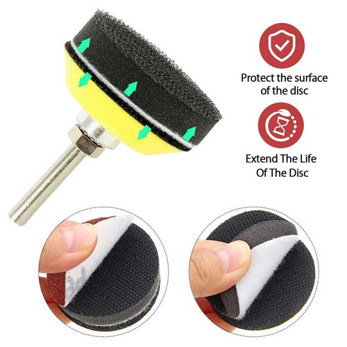 120X Sanding Discs Pad Kit for Drill Grinder Rotary Tools + Backing Pad 2 Inch - Bild 8 von 8