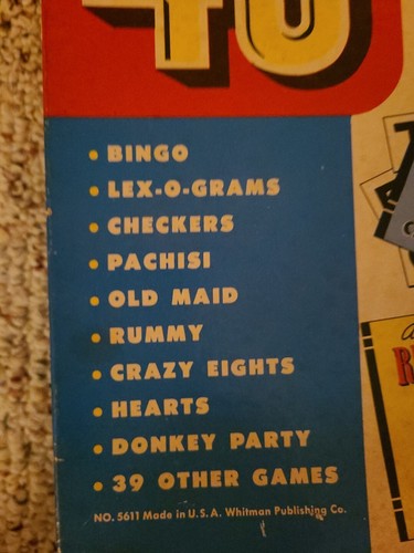 VINTAGE WHITMAN 48 GAMES COMBINATION GAME BOX 1973 - Picture 2 of 21