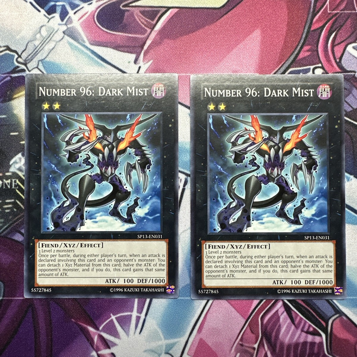 yugioh card number 96 BLZD-AE096 Shade the Obscure (SR) TCG Corner when an attack is declared involving this card and an opponents monster Number 96: Dark Mist GEIM-EN052