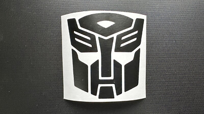 TRANSFORMERS 18cm x 18cm Sticker Autobot Aufkleber KFZ Auto 3M Schwarz/Weiss