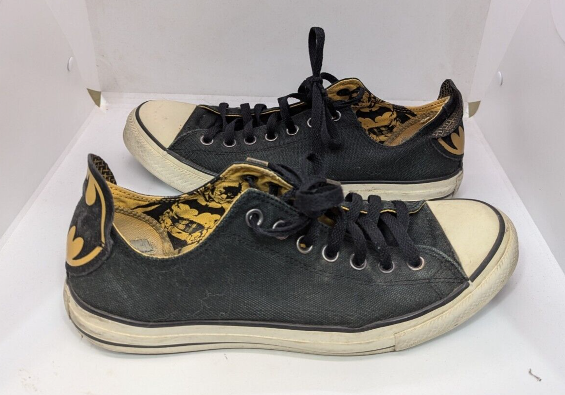 CONVERSE Men's Batman Black Sneakers Lace Up Canvas Size 9 | eBay