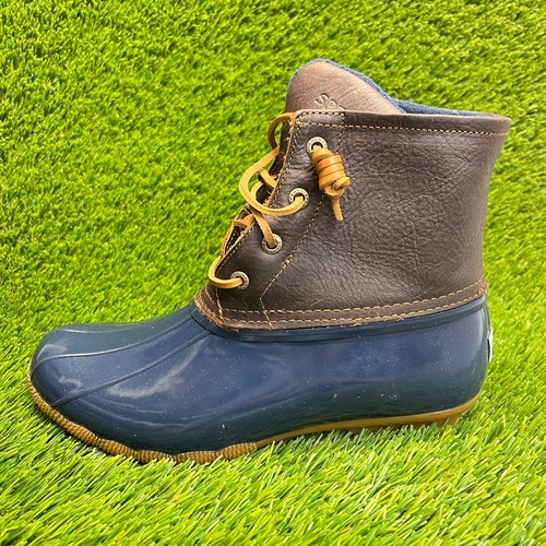 Sperry Saltwater Womens Size 7.5M Blue Outdoor Waterproof Quilted Duck Boots - Picture 3 of 10