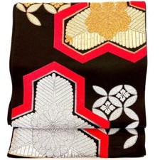 3622 Japanese Vintage Fukuro Obi Belt Kimono Fabric Silk Traditional Untailored