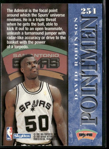 1996-97 SkyBox Premium #254 David Robinson - Picture 2 of 2