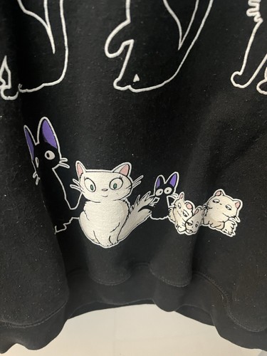 Cat Sweatshirt Black Kiti’s USA Size S Black - Picture 4 of 8