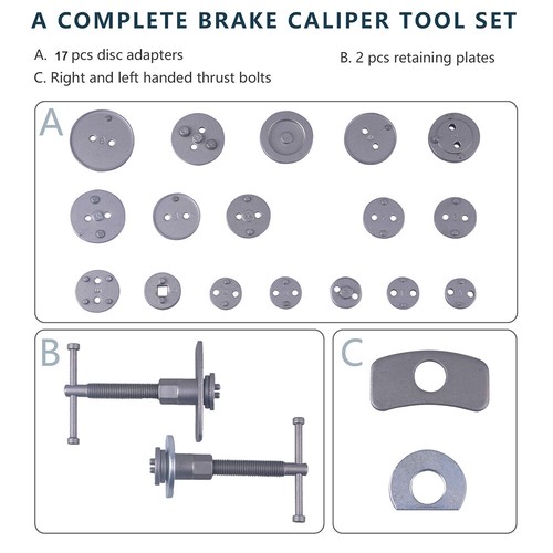 Auto Car Universal Disc Piston Caliper Brake Rewind Wind Back Tool Kit Set - Picture 7 of 13