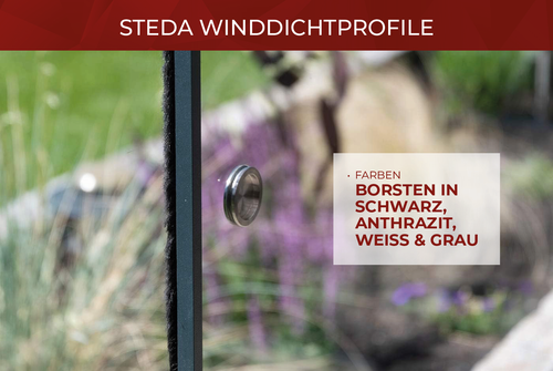 Winddichtprofile (250cm) Bürstendichtung für Glasschiebewände in 8 & 10 mm - Bild 5 von 12