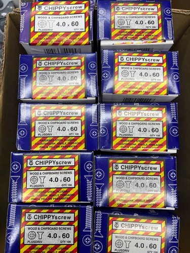 10 Boxes ZYP Screws 4mm x 60mm Pozi Countersunk Plusdriv - 1000 wood screws - Picture 18 of 24