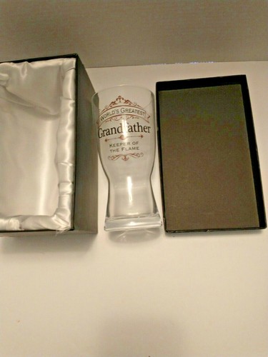 In-sig-ni-a Beer Glass WORLD'S GREATEST GRANDFATHER "KEEPER OF THE FLAME" - Picture 4 of 11