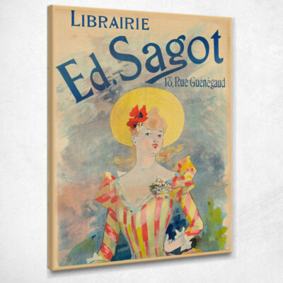 Bücherregal Ed Responste Jules Chéret, jch14 Gemälde auf Leinwand gedruckt