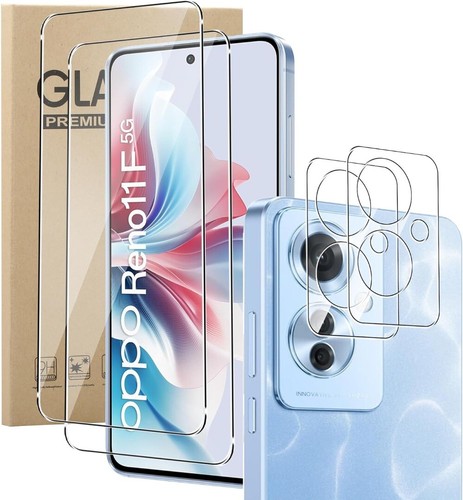 Per Oppo Reno 11F 5G Vetro Temperato Proteggi Schermo & Fotocamera Posteriore - Picture 1 of 12