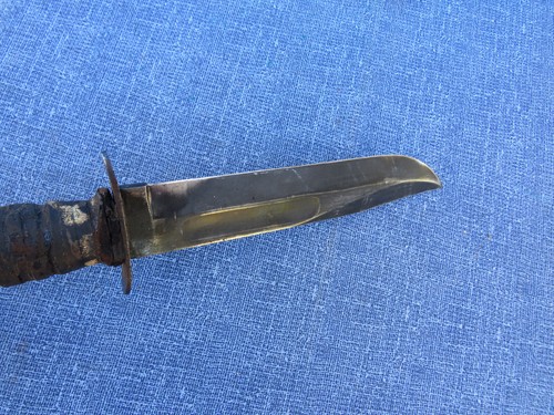 US USMC CAMILLUS MARK 2 MK2 FIGHTING KNIFE w  SHEATH VERY GOOD CONDITION #40 - Picture 5 of 24