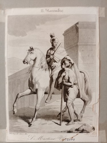 San Martino Vescovo Tours Cleter acquatinta originale 1840 stampa antica - Picture 2 of 4