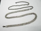 Clear Prong Set Rhinestone SIlver Tone Metal Belt Vintage