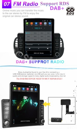Reproductor multimedia con pantalla táctil para coche navegación GPS SWC apto para Fiat 500 2007-2015 - Imagen 13 de 24