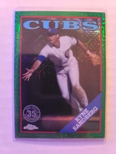 2023 Topps Serie 1 1988 Chrom Ryne Sandberg #T88C63 grün Refraktor 77/99 Cubs
