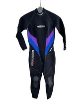 Henderson 3mm Thermoprene Titanium Women s Wet Suit Large/10 Black Purple Blue