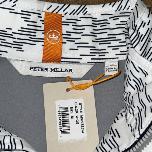 PETER MILLAR Weld Elite Hybrid Pullover “Folds Of Honor” White/Gale Grey- Size M - Picture 8 of 15
