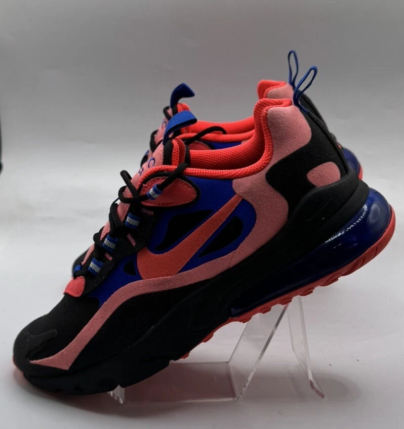 Nike Air Max 270 React (GS) Talla 6.5Y Tenis Negro Flash Carmesí CT1579 001 Foto 3 de 4