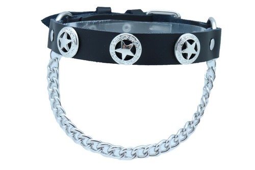 Herren Stiefel Biker Metallkette Schwarz Kunstleder 2 Riemen Texas Lone Star Charms - Bild 18 von 24